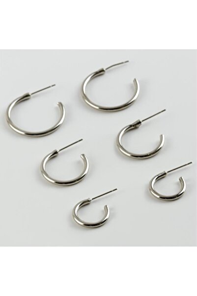 ZERO LAND Mtxdpn 6Pcs Thick Blank (175323) Ring-Silver Color