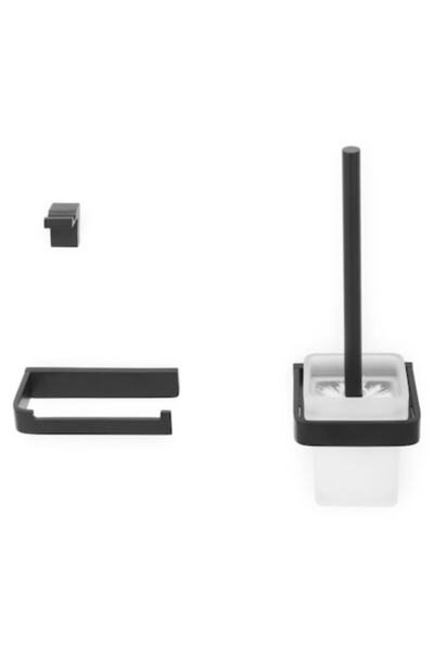 Maison Mex Set accesorii baie, BLAINE, negru mat