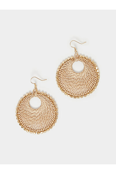 Styli Textured Round Earrings