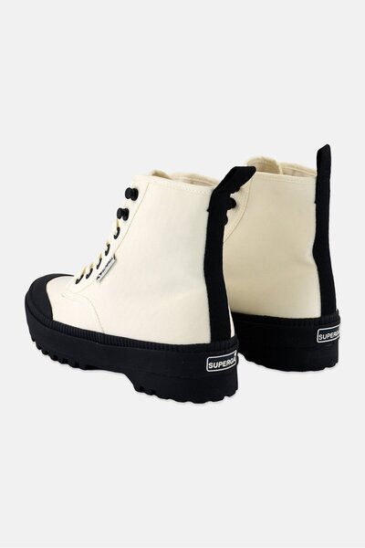 Superga Women 2348 Alpina Nylon Trek Lace Up Shoes, Ivory