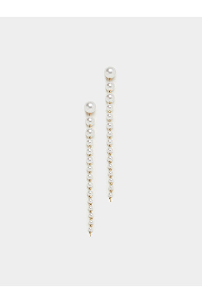 Styli Multi Faux Pearl Detail Dangle Earrings