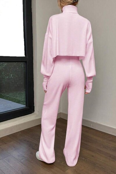 Baby xclub Finger Slip Crop High Waist Knitwear Set