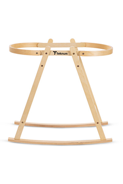 TEKNUM Moses Rope Basket Stand - Natural Wood
