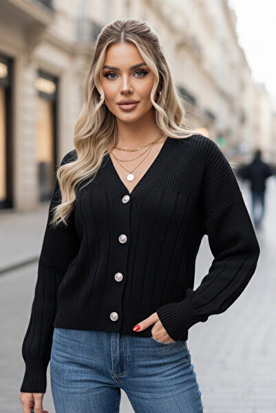 AsprinFashion سترة تريكو سوداء