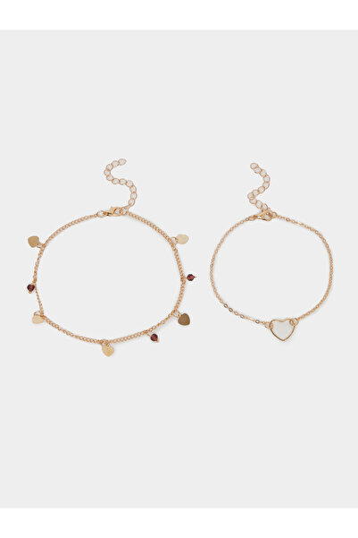 Styli مجموعة من قطعتين - خلخال على شكل قلب