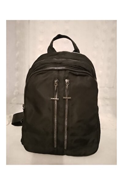 O.M.D SARA-SHOP Women's Backpack, Waterproof Textile, Black, 30 x 24 x 12 cm