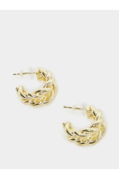 Styli أقراط ذهبية ملتوية للنساء