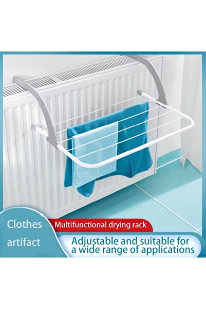 sanitayakı Foldable Radiator Drying Rack, No-Drill Towel & Clothes Dryer, for Bathroom & Balcony