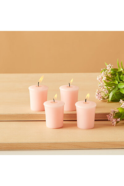 Lifestyle مجموعة شموع نذرية برائحة الورد الأحمر من إسينشالز، مكونة من 4 قطع -...