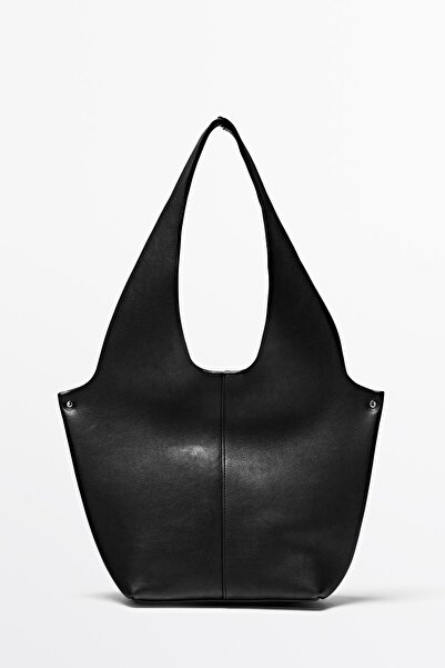 Massimo Dutti Napa deri shopper çanta