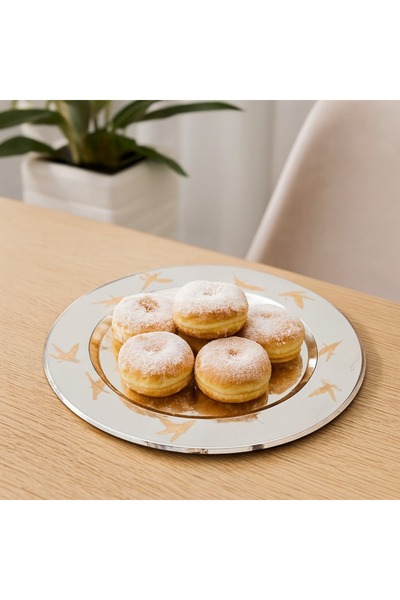 Dania A luxurious serving tray with a bird pattern 🕊️✨ – a touch of elegance, 30 cm in size