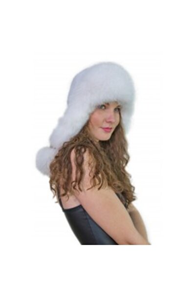 PFA CIOCARLAN ELENA Youth leather  hat, white, CBF008 57 cm