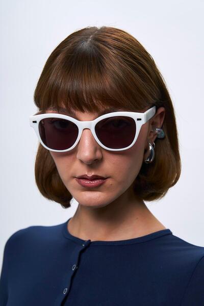 Bilge Karga Edson White Black Sunglasses