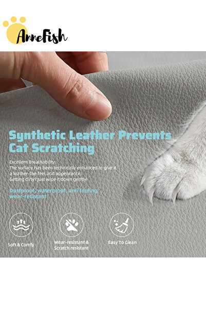 AnneFish Ergonomic Office Desk Computer Chair PU Leather Swivel Adjustable Height High-Back Reclining Chair