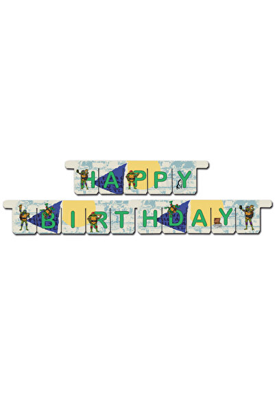 BEENsmile Banner LA MULȚI ANI Țestoasele Ninja 180x15 cm