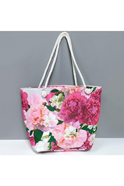 ZERO LAND Mtxdpn Rose Patterned (120600) Beach Bag-Pink