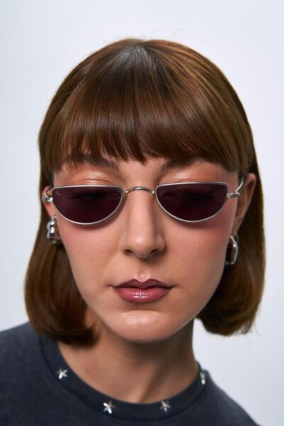 Bilge Karga Hillary Silver Black Sunglasses