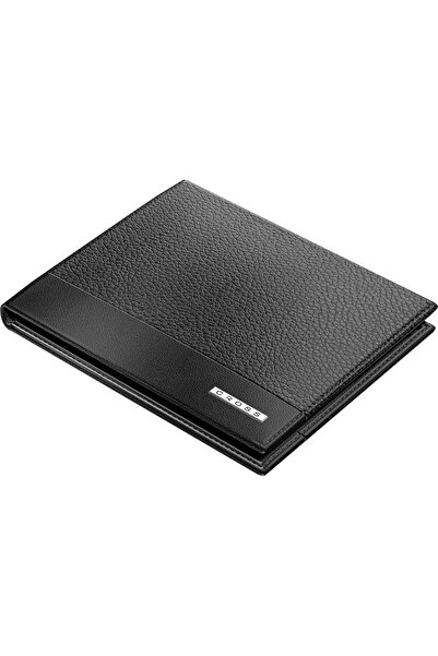 Cross Leather Nueva Black Men's leather wallet, black, 9 x 11 cm