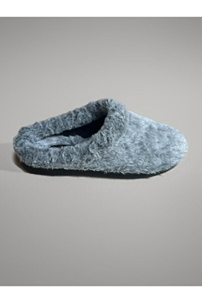 GEZER Plush Women's Winter Home Guest Slippers Gray Color