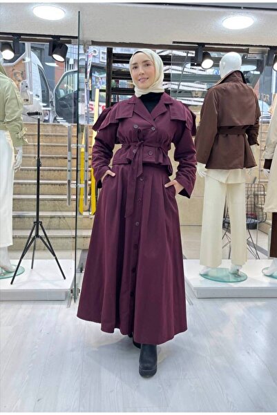 Butik Kadın trençkot etekli takım