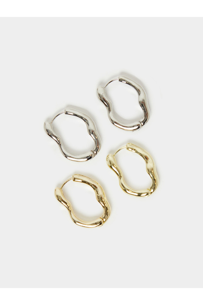 Styli Set of 2 - Wavy Hoop Earrings