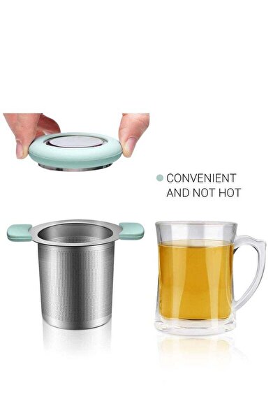 Generic Tea Infuser with Anti-Scald Lid, 18/8 Stainless Steel, Pack of 2