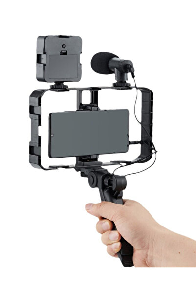 OEM Selfie Stick pentru telefonul mobil AY 49X lumina complementara LED trepi...