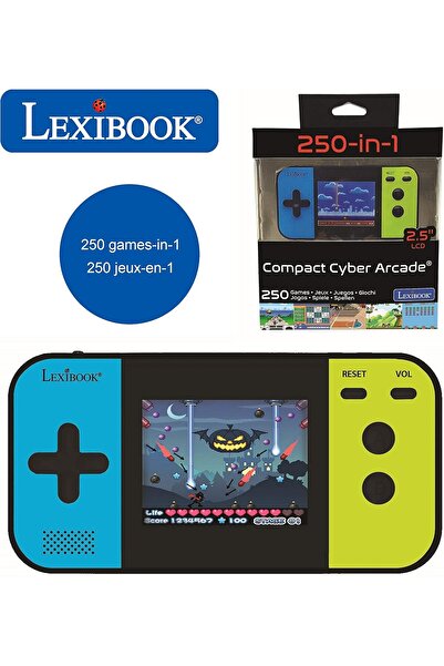 LEXIBOOK Cyber Arcade Portable Handheld Game Console, 250 Games, 2.5" LCD, Battery-Powered, Model JL