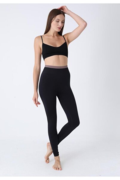 TOSKI Colanti dama cu talie elastica, culoare negru