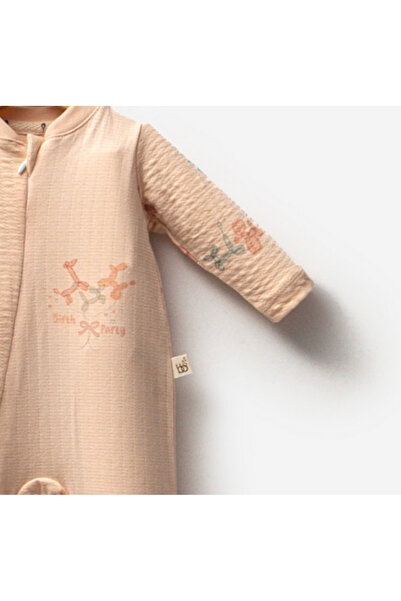 Bubbless Birth Part Baby Girl Zippered Romper