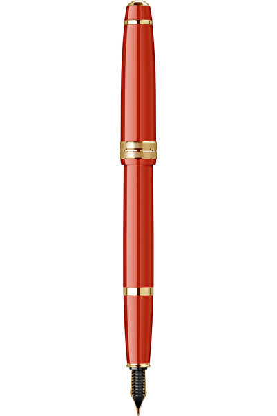 Cross Bailey Light Glossy Resin Amber GT Pen, glossy ABS body, red