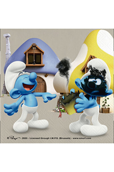 BEENsmile Set 20 servetele Strumfi 33x33 cm