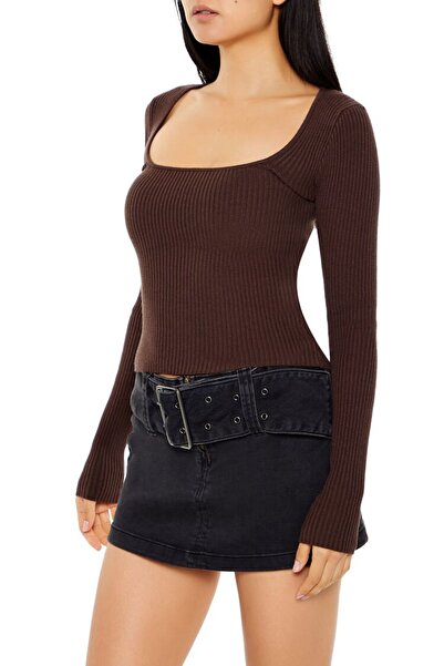 Forever 21 Kare Yaka Crop Kazak