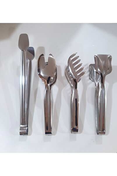 Yiğit 4 Piece Stainless Steel Tongs Set