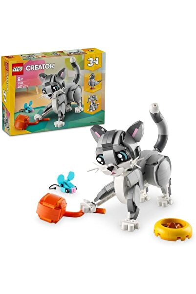 LEGO Creator 3-in-1 Playful Cat (31163) – 407-piece Pet Building Set, Ages 8+