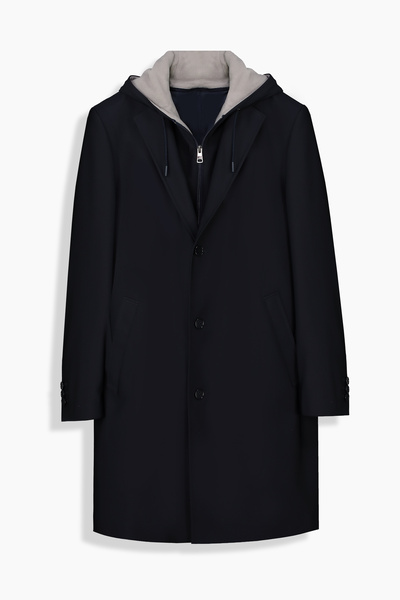 Sarar Interview Men's Water Repellent Fabric Slim Fit Coat