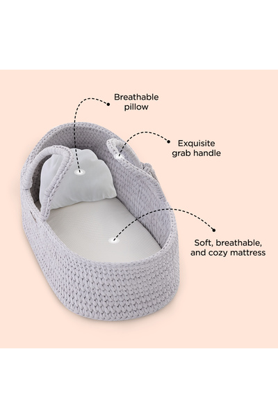 TEKNUM Moses Rope Basket - Grey