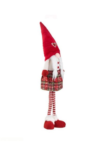 So Iconic Red Velvet Hat Hair Braided Decorative Elf / 80cm