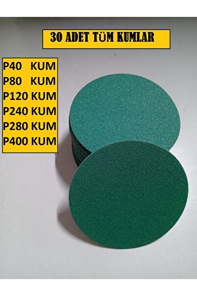 KENT 125 MM CIRT FİLM MESNETLİ DİSK ZIMPARA 30 LU KARMA PAKET
