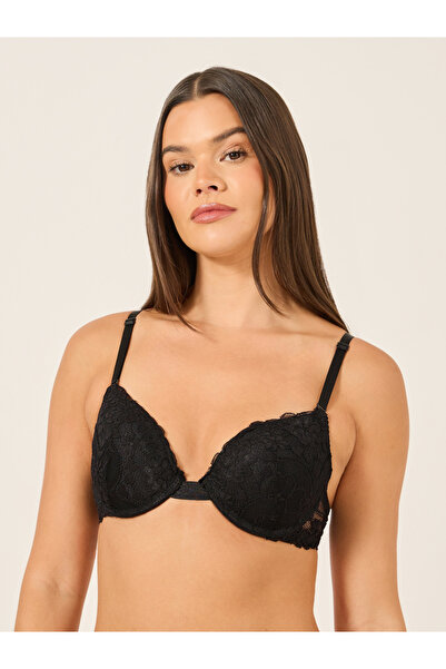 INENEMIS By Styli Solid Lace Padded Wired Bra and Bikini Briefs Set