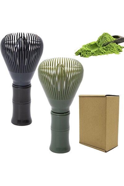 fulina Matcha Whisk,Traditional Japanese Chasen Matcha Tea Whisk Gifts for Tea Lovers Reusable,Black+Green