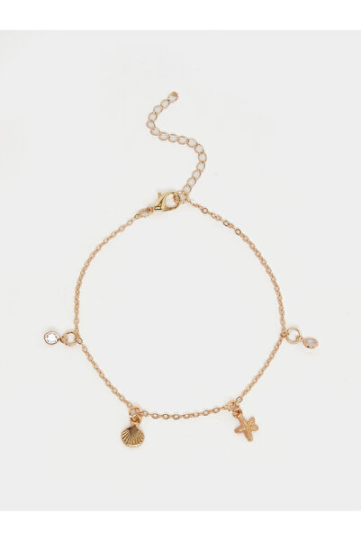Styli Shell Drop Anklet with Lobster Clasp Closure