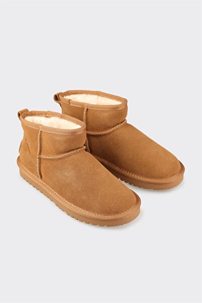 Elle Shoes Camel Deri Kadın Günlük Bot