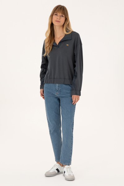 U.S. Polo Assn. Women's Anthracite Sweatshirt 50309429-Vr006