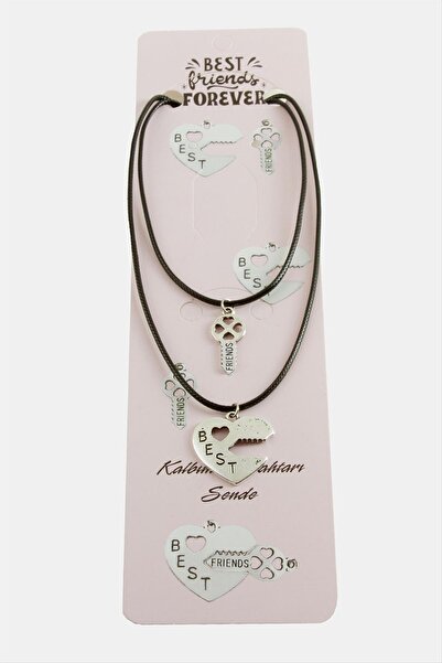 ELEKTRİK DOKTORU قلادات MTXDPN على شكل قلب (161242) قلادة زوجين - أسود