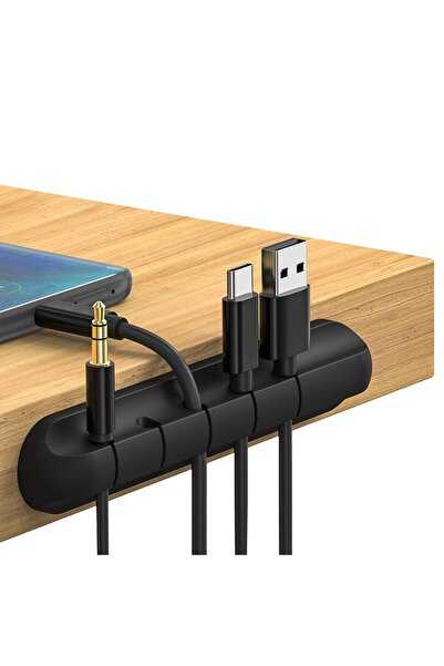 MaffStuff MaffStuff® Self-Adhesive Silicone Organizer 5cm x 2 cm with 5 Slots – For Cables and Accessories