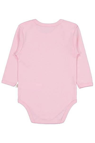 Civil Baby Düz Renkli Uzun Kol 12-36 Ay Çıtçıtlı Badi - Pembe 2-3 Yaş