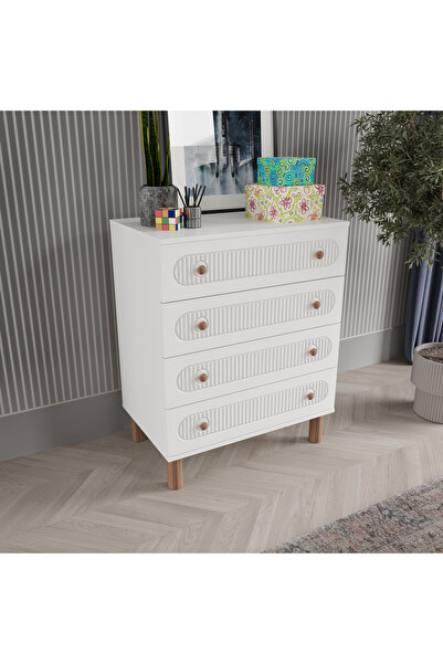 Teen & Bright MİLA 4 ÇEKMECELİ ŞİFONYER - MDF KAPAK