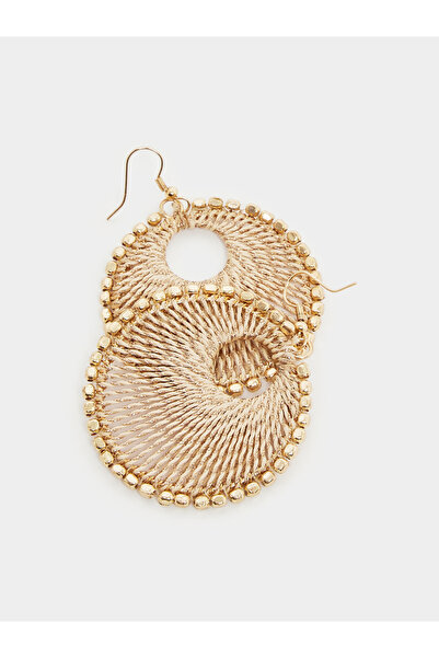 Styli Textured Round Earrings