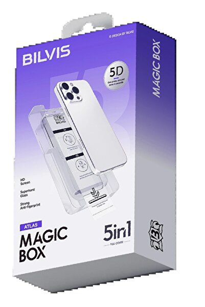 LTG Nova Apple iPhone 12 Bilvis 5in1 3D Magic Glass Screen Protector - Black